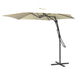 3m Cantilever Parasol W/ Crank Handle, Cross Base | Cream