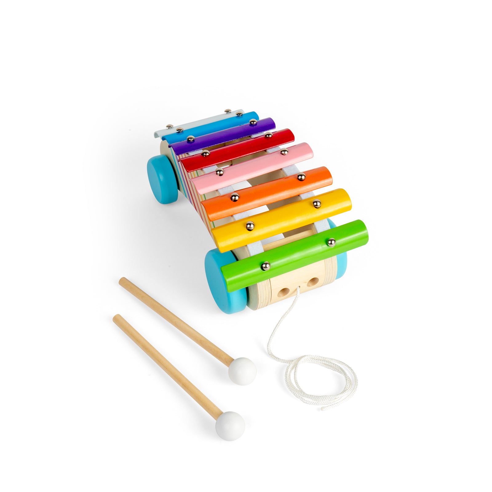 Bigjigs Toys Wooden Pull Along Xylophone For Kids