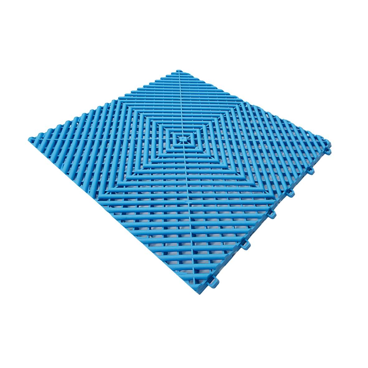 Heavy Duty Vented Garage Interlocking Floor Tiles | Light Blue
