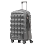 Medium 25" Hard Shell Bubble Design Check-in Suitcase Hold Luggage Bag 20kg+ | Medium | Charcoal