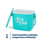 Cool Box 5l Lightweight Portable Foam Insulation Carrying Strap | 5l | Teal Green