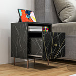 Modern Bedside Table With Drawer And Open Shelf