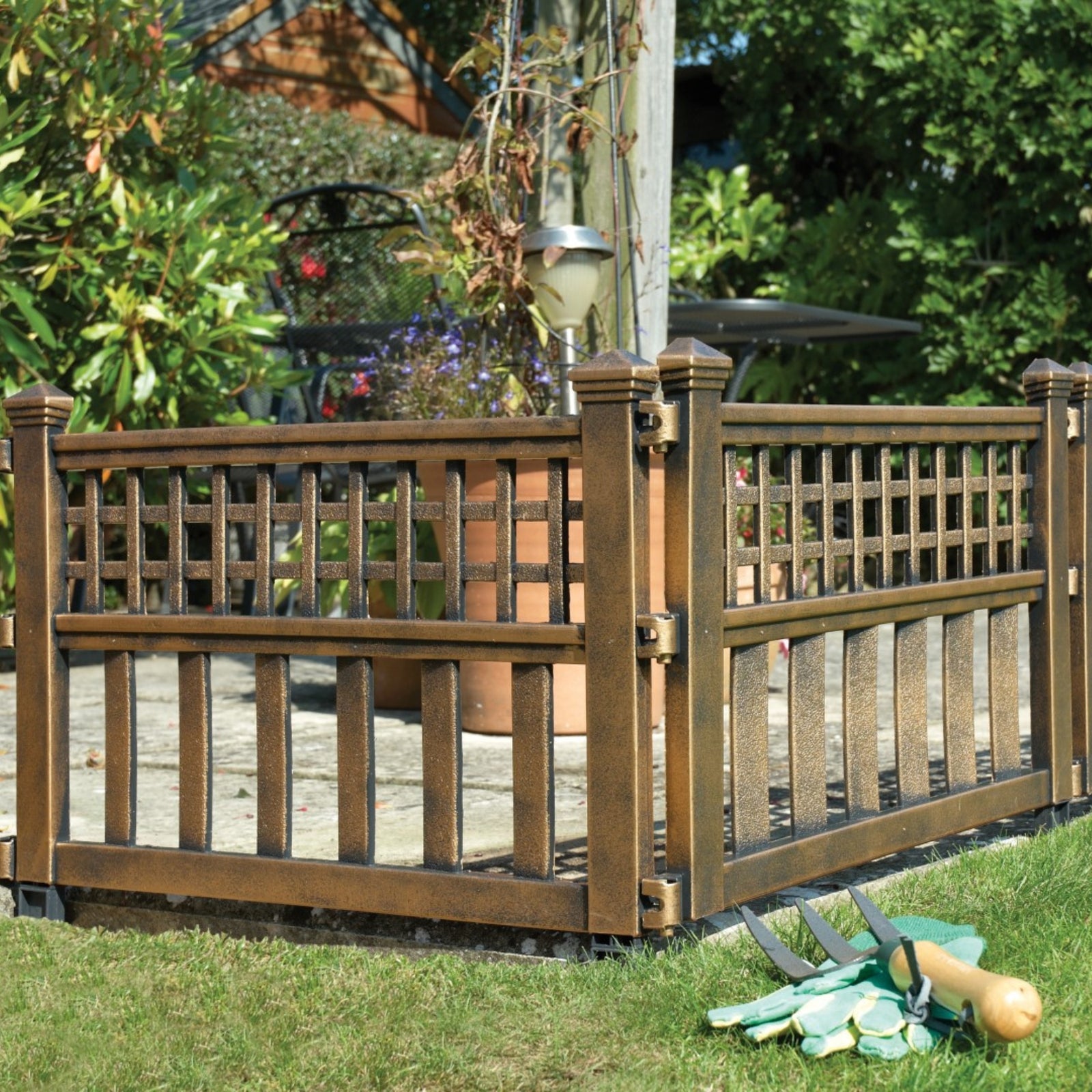 Bronze Finish Garden Border Fence Panels