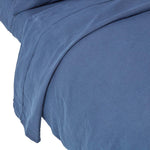 Luxury Linen Flat Sheet | Single | Navy Blue
