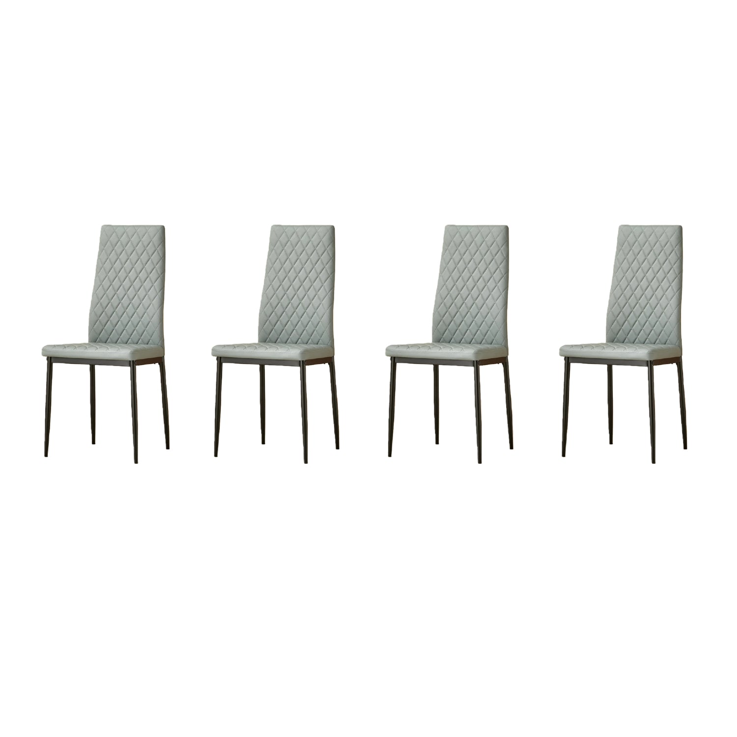 San Diego Marble Top Dining Table With Emily Leather Chairs | Grey