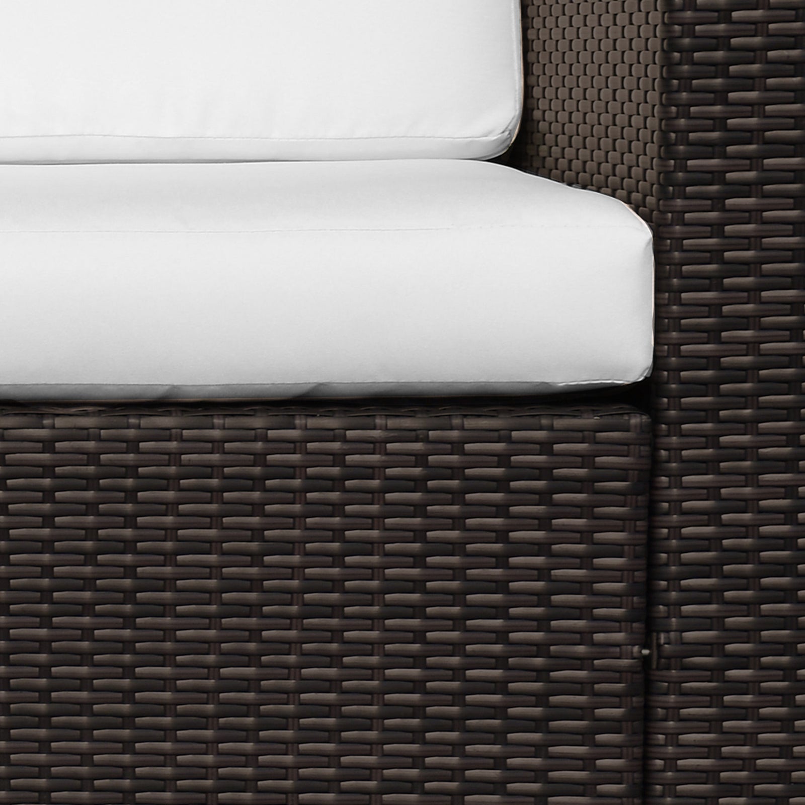 Rattan Garden Furniture Weave Wicker 3-seater Sofa W/cushion | Brown