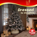 Round Faux Fur Christmas Tree Skirt With Velcro Closure | Neutral