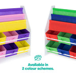 Childrens Toy Storage With Bookshelves - Rainbow