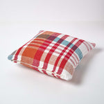 Tartan Cotton Falun Cushion Cover | 45cm x 45cm | Red