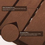 Polydeck Pvc Interlocking Decking Tiles - Brown | Set of 24 | Brown