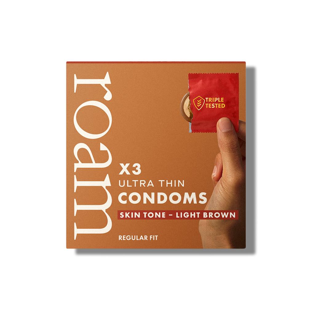 Light Brown Regular Fit Condom For Safer Sex & Contraception