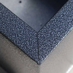 Zinc Galvanised Square Planter | 60cm x 60cm x 60cm | Silver Black