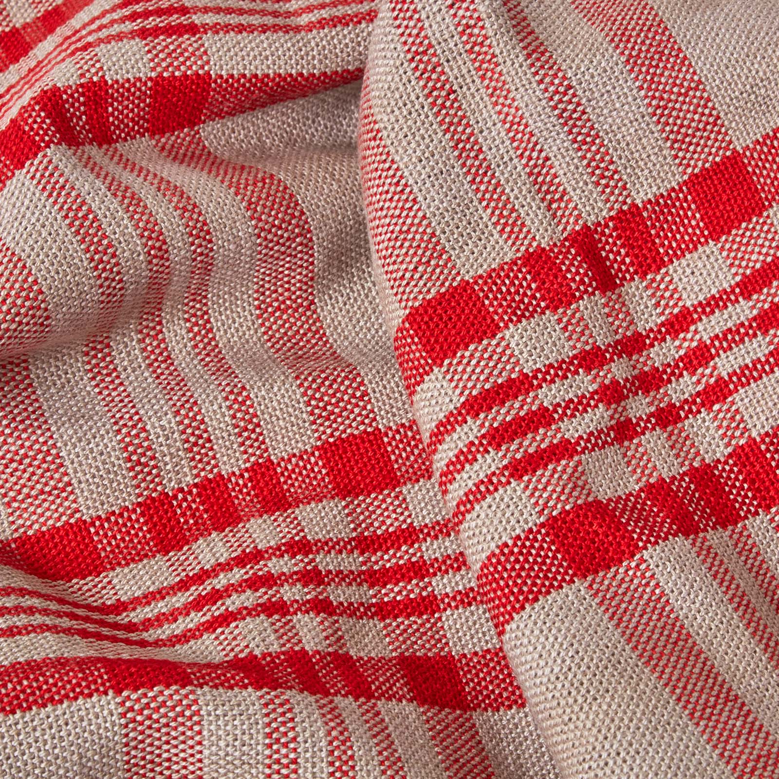 Tartan Check Sofa And Bed Throw | 255cm x 360cm | Grey & Red