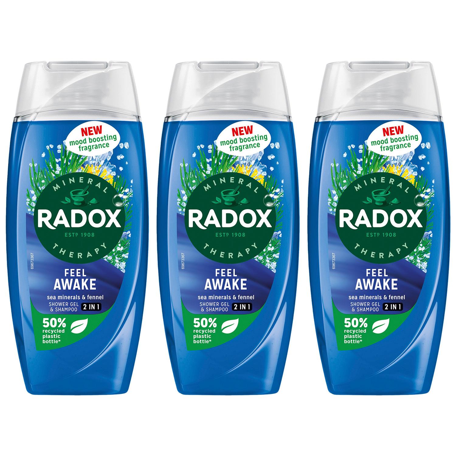Body Wash & Shampoo 2in1 Feel Awake With Fennel & Sea Minerals, 225ml, 3pk | 3 | Blue