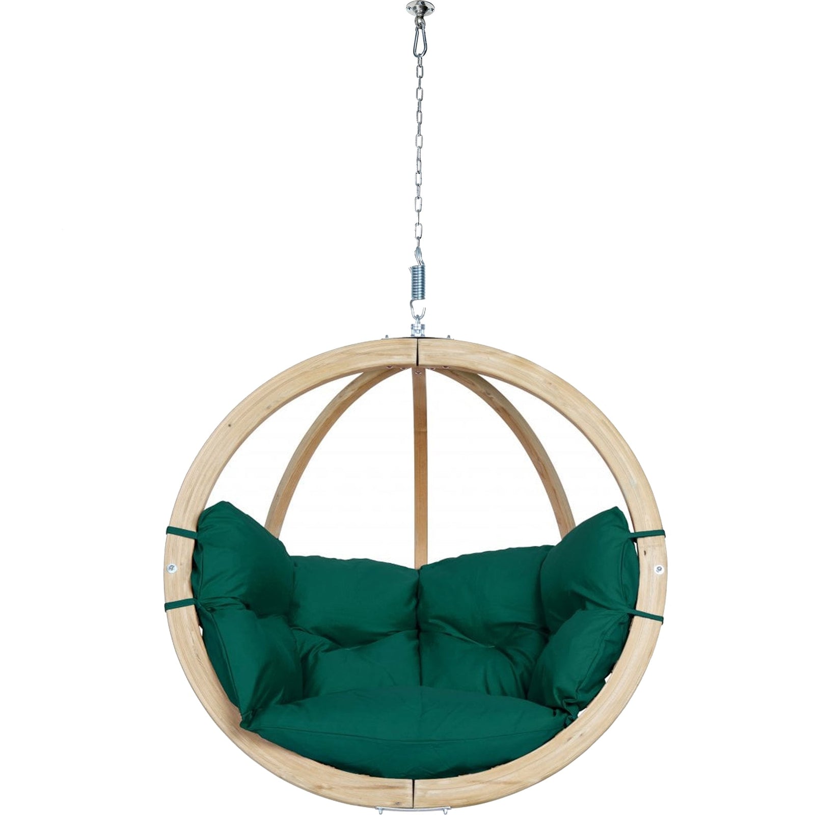 Globo Single Seater Chair Indoor Hanging Set Verde