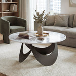 Coffee Table Sintered Stone Top White And Black | White
