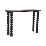 Artisan Furniture Spindle Linear Console In Solid Wood – Dark Brown Finish