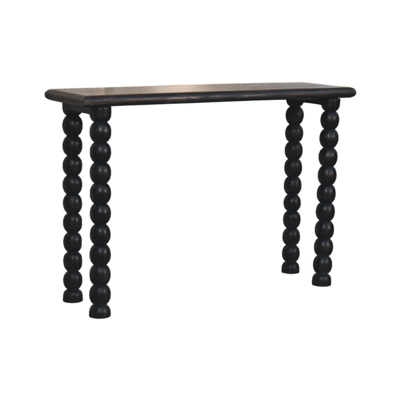 Artisan Furniture Spindle Linear Console In Solid Wood – Dark Brown Finish