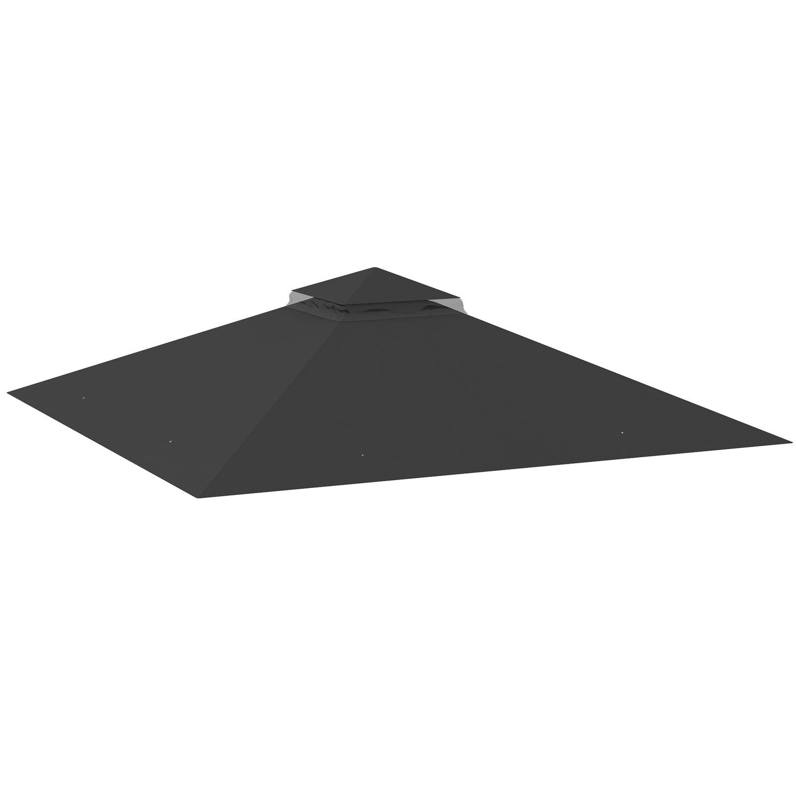 Gazebo Canopy Replacement Cover 3 X 3(m) 2-tier Roof Top | Black