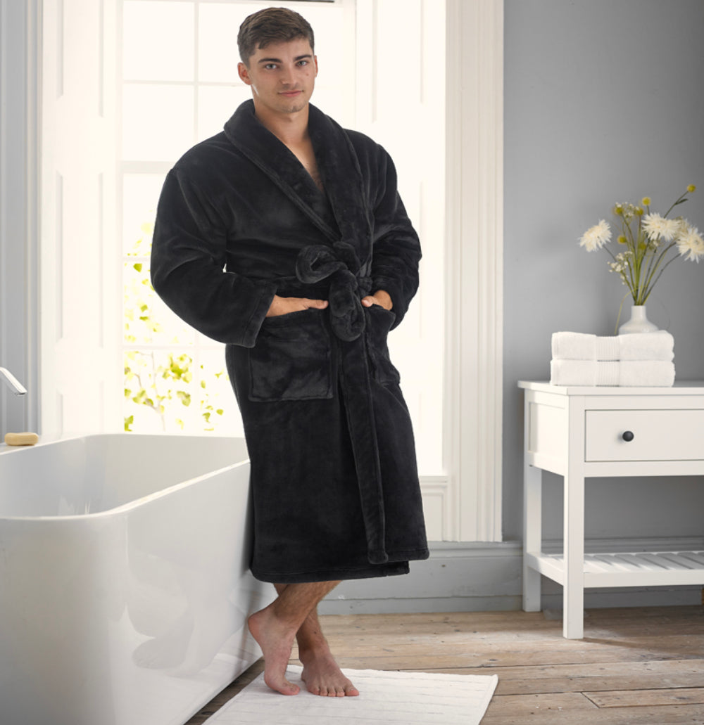 Coco Deluxe Fleece Robe | Small | Black