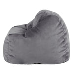 Kids Aurora Velvet Bean Bag Chair | Charcoal