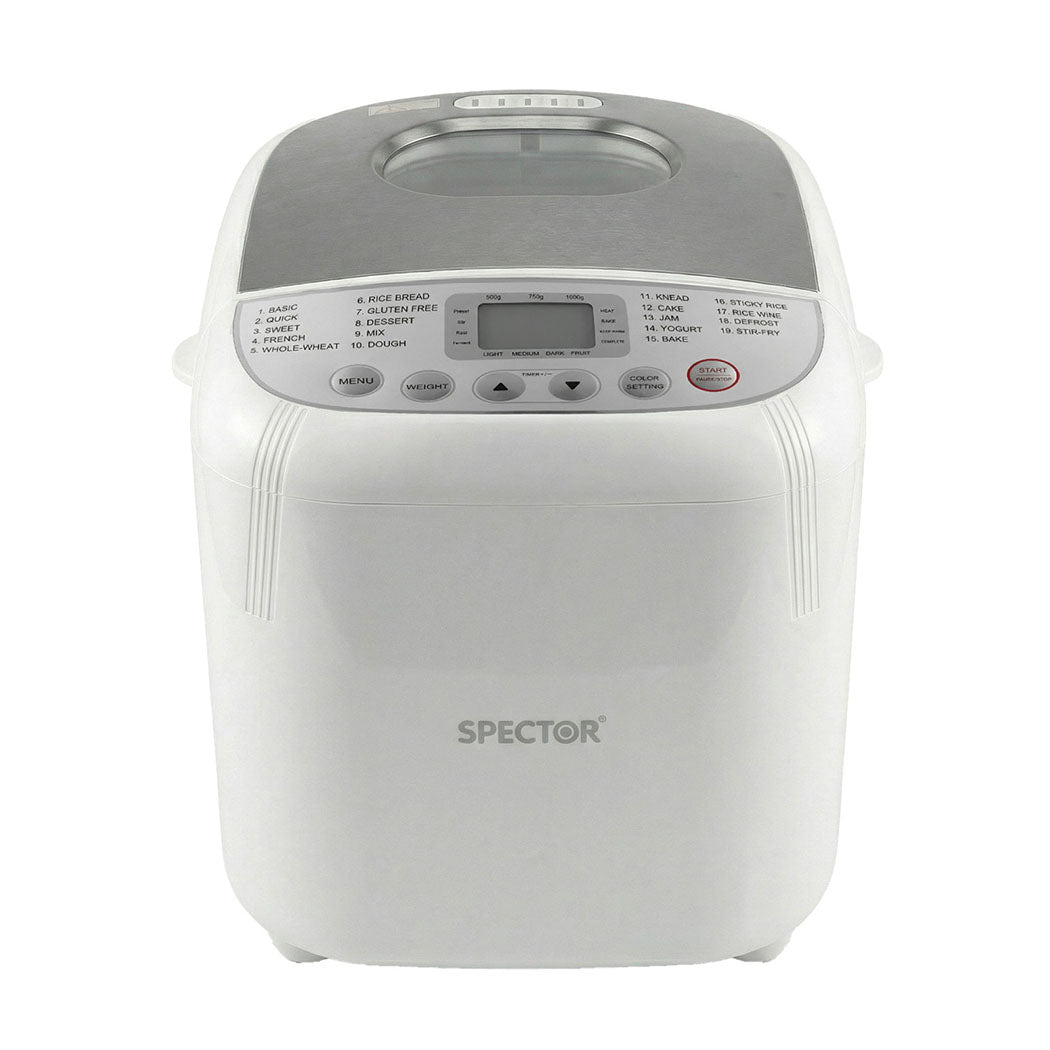 Spector Automatic Bread Maker Machine 2lb 19 In 1 600w Non Stick Stainless Steel
