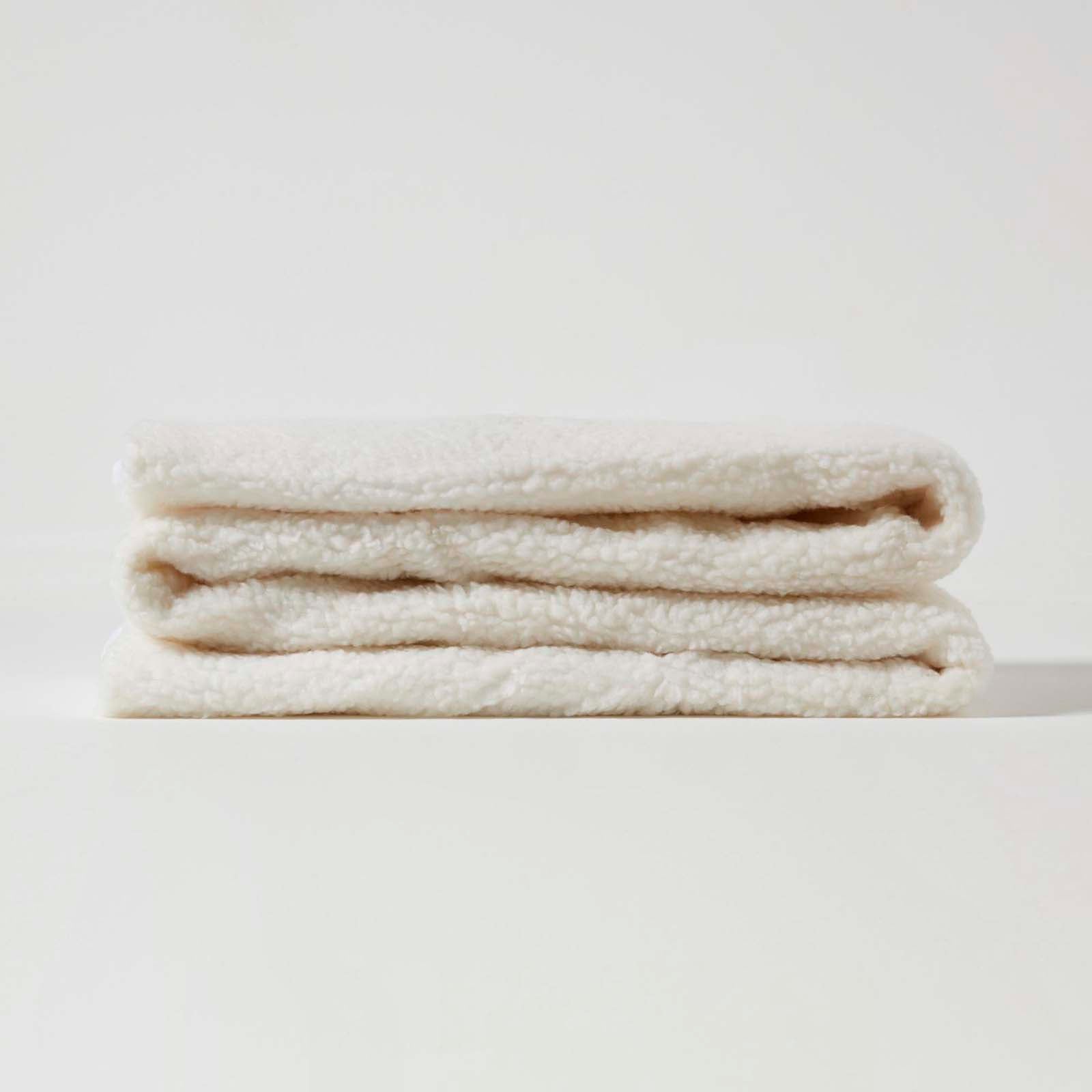 Deep Fitted Fleece Underblanket | European Single | White