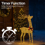 Xmas Haus 107cm Gold Rattan Led Christmas Holiday Festive Deer