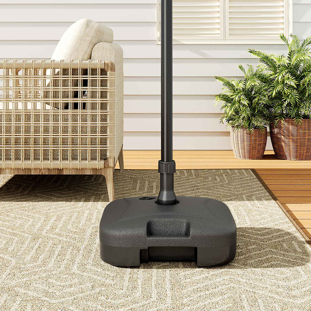 Pp Square Plastic Water And Sand Filled Freestanding Parasol Base