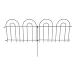 Breeins 10pcs Decorative Metal Garden Fence Panels With Double Arch Design