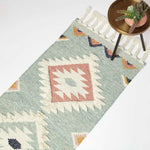 Tenali Blue Kilim Wool Rug | 200cm | Blue