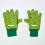Children's Gardening Gloves With Green Floral Design | One Size | Green