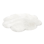 Flower Shaped Super Soft Shaggy Area Rug White