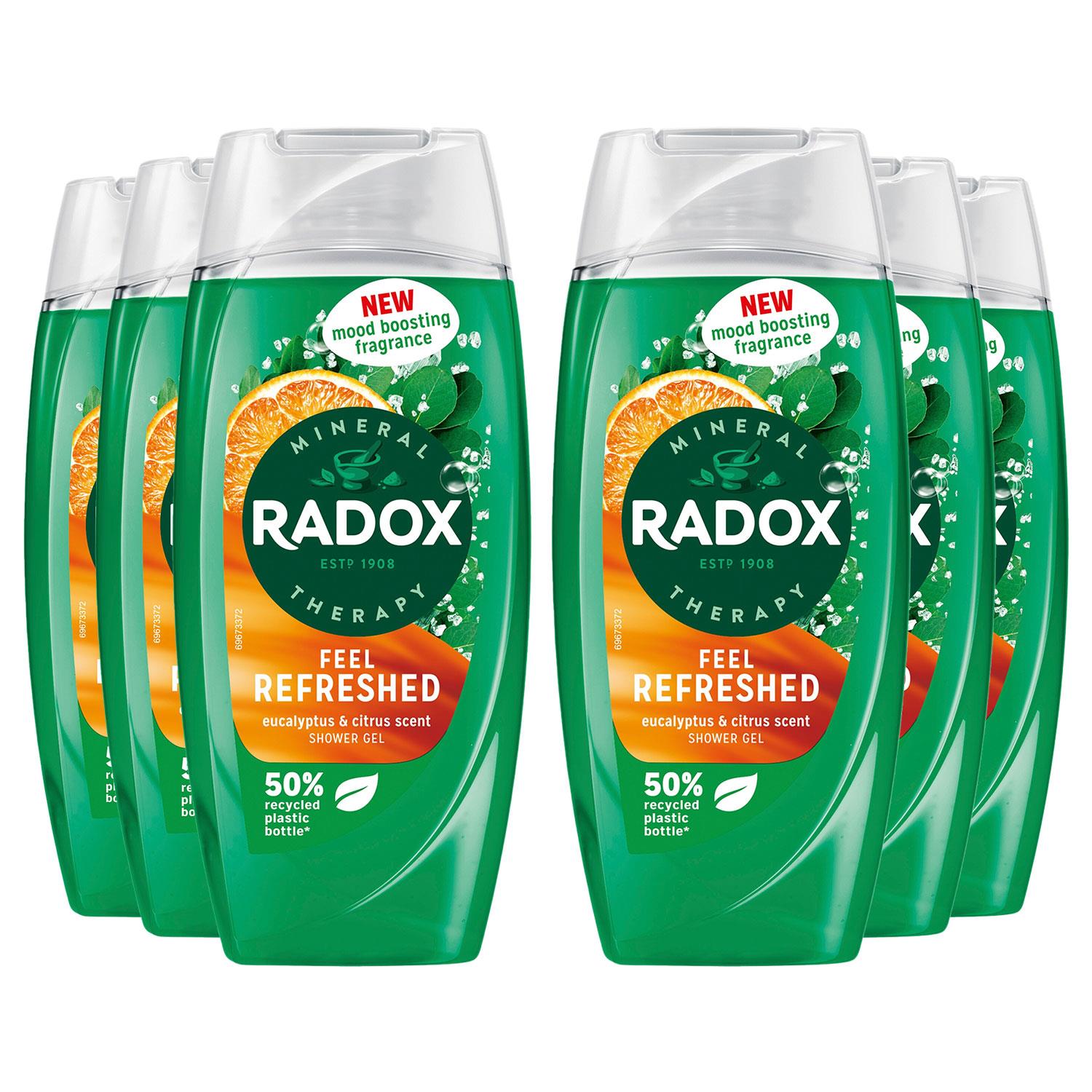 Shower Gel Feel Refreshed With Eucalyptus & Citrus Scent, 225ml, 6pk | 6 | Green