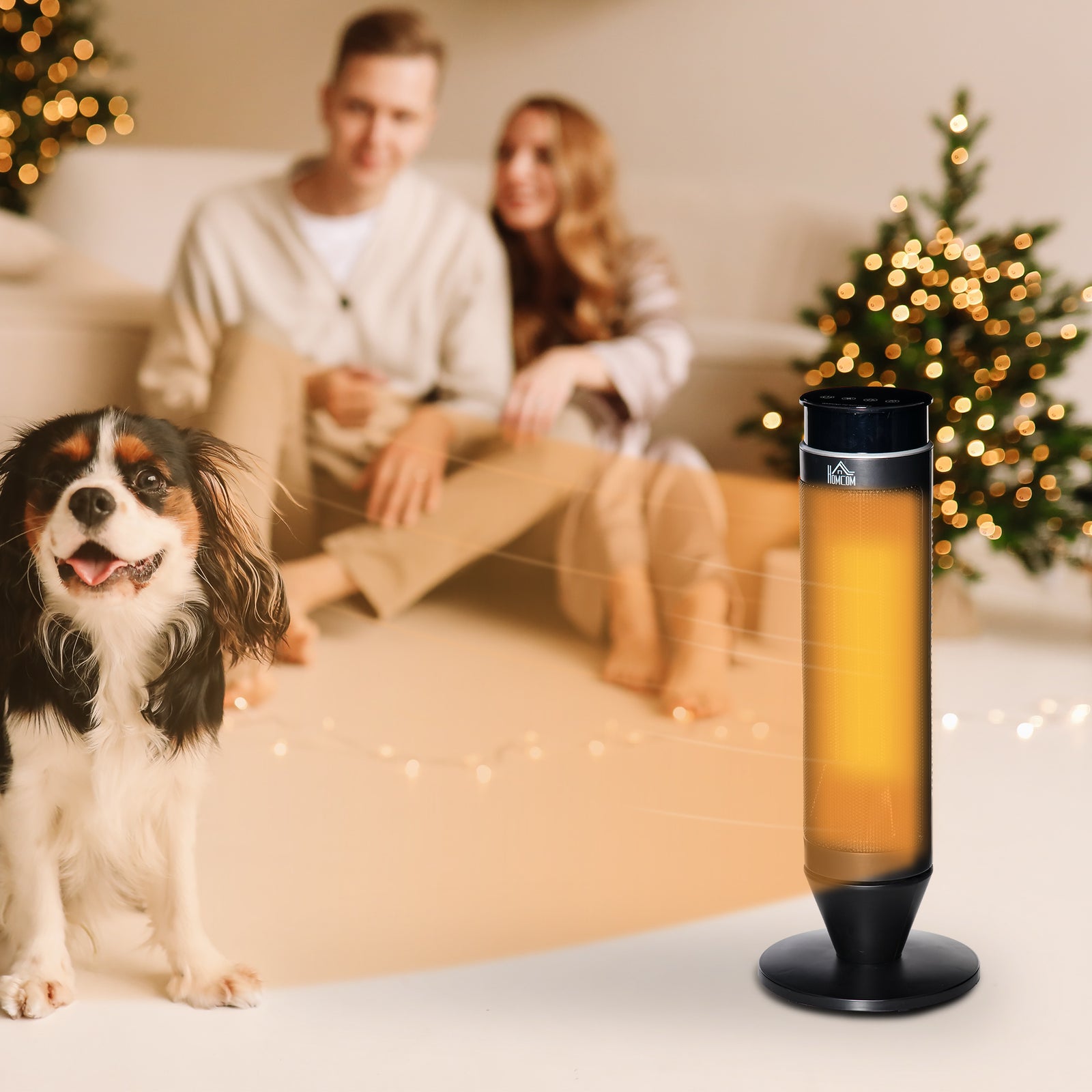 1000w/2000w Tower Heater With 42 Degree Oscillation Remote