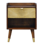 Solid Wood Manila Gold One Drawer Bedside
