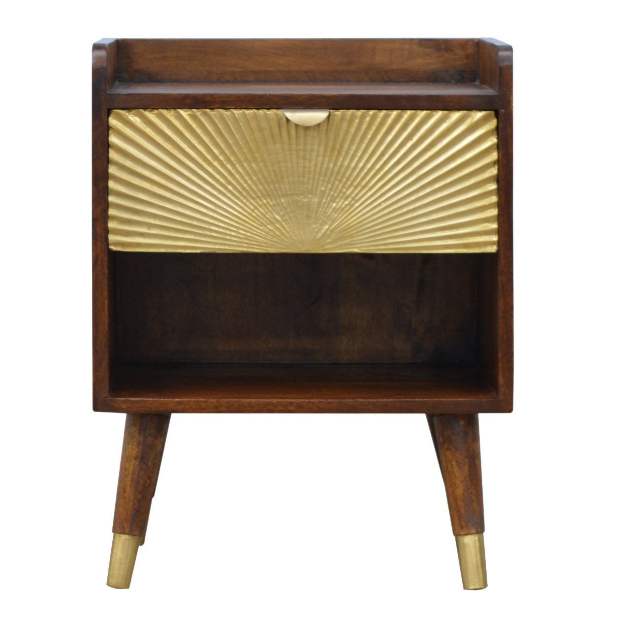 Solid Wood Manila Gold One Drawer Bedside