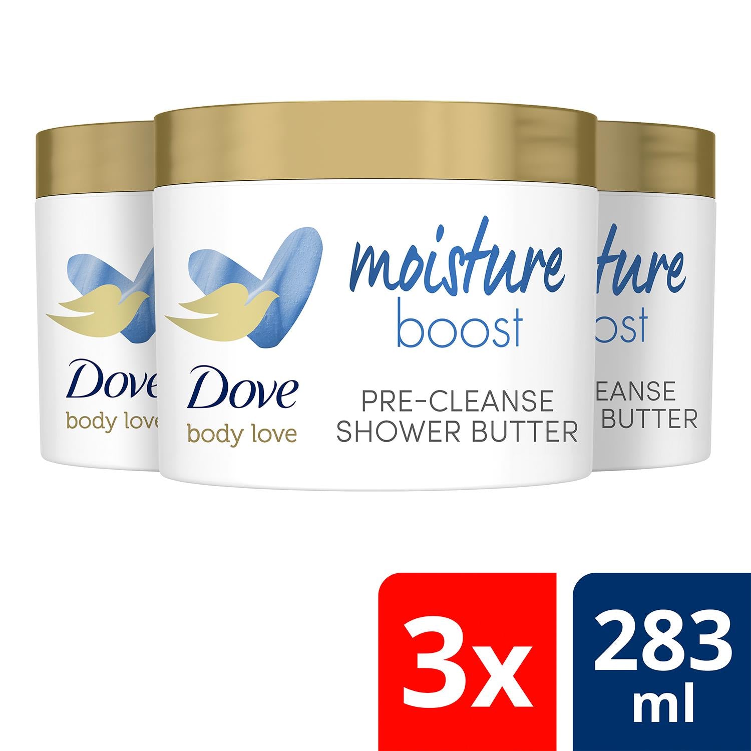 Body Love Moisture Boost Pre-cleanse Shower Butter, 3pk