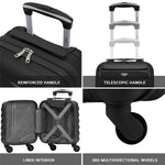 40x30x20cm Cabin Carry-on Suitcase - Lightweight, Durable, 4-wheel Luggage - 100+ Airlines Approved | Cabin | Black