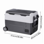 Large Capacity 40l/50l Dual-zone Car Fridge Freezer Compressor Powered, Ideal For Camping & Travel With 12/24v Dc Down To -20℃ | Small | Black & White