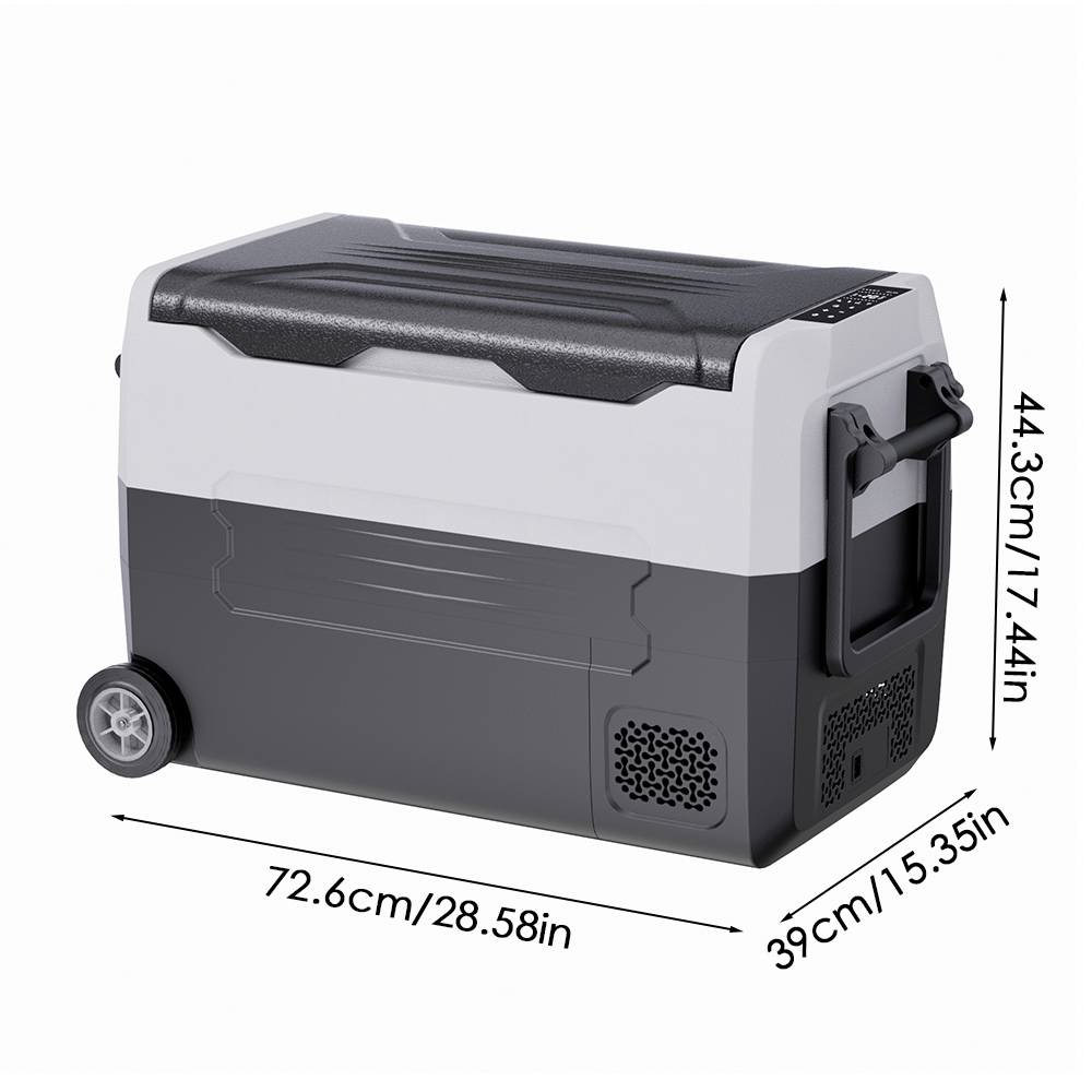 Large Capacity 40l/50l Dual-zone Car Fridge Freezer Compressor Powered, Ideal For Camping & Travel With 12/24v Dc Down To -20℃ | Small | Black & White