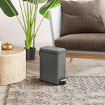 5l Steel Waste Trash Can Pedal Rubbish Garbage Storage | One Size