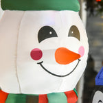 6ft Inflatable Three Cute Penguins Building Snowman Christmas