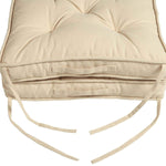 Cotton Travel Support Booster Cushion | 50cm x 50cm | Taupe