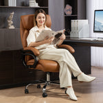 Office Chair, Swivel Wheels | Brown