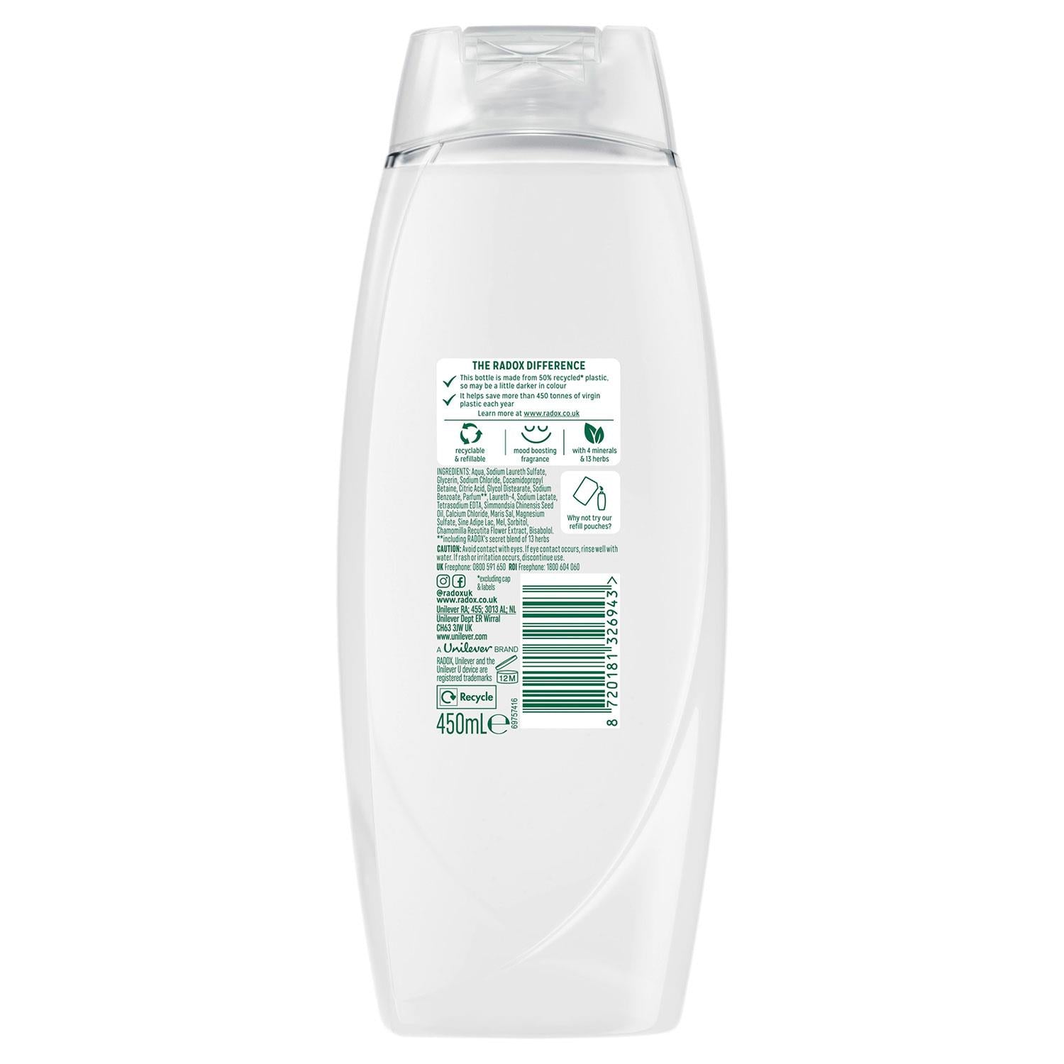 Mineral Therapy Shower Gel Feel Moisturised Mood Boosting 450ml, 6 Pack | 6 | White