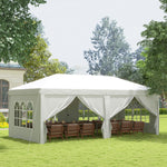 3 X 6 M Pop Up Gazebo With Sides And Windows | White