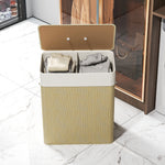 100l Laundry Basket With Lid, Washing Basket For Bathroom | Cream