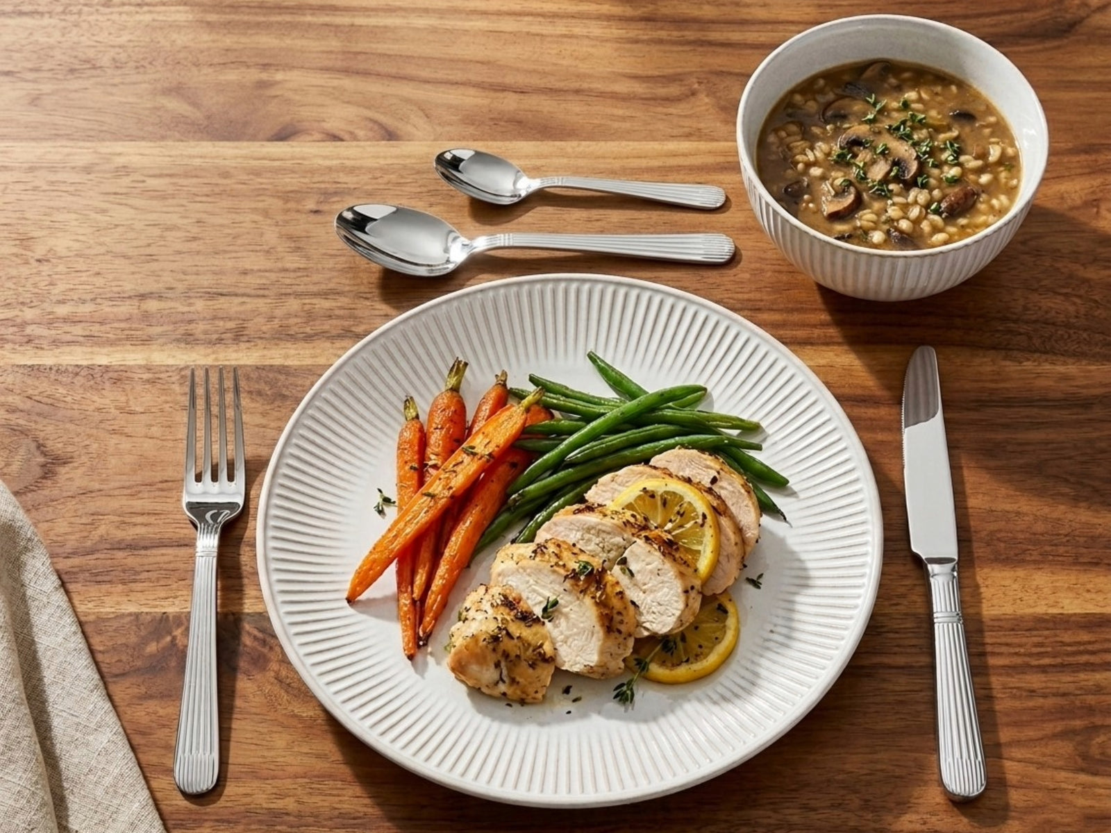 Reactive Cream Glaze Dinnerware Dinner Plate Set 26cm | Set-of-4 | Cream