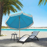 1.7 M Beach Umbrella, Adjustable Height Portable Parasol | Blue